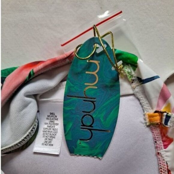 mynah Tropical Ruffle Bandeau Multicolored Medium - Picture 4 of 5